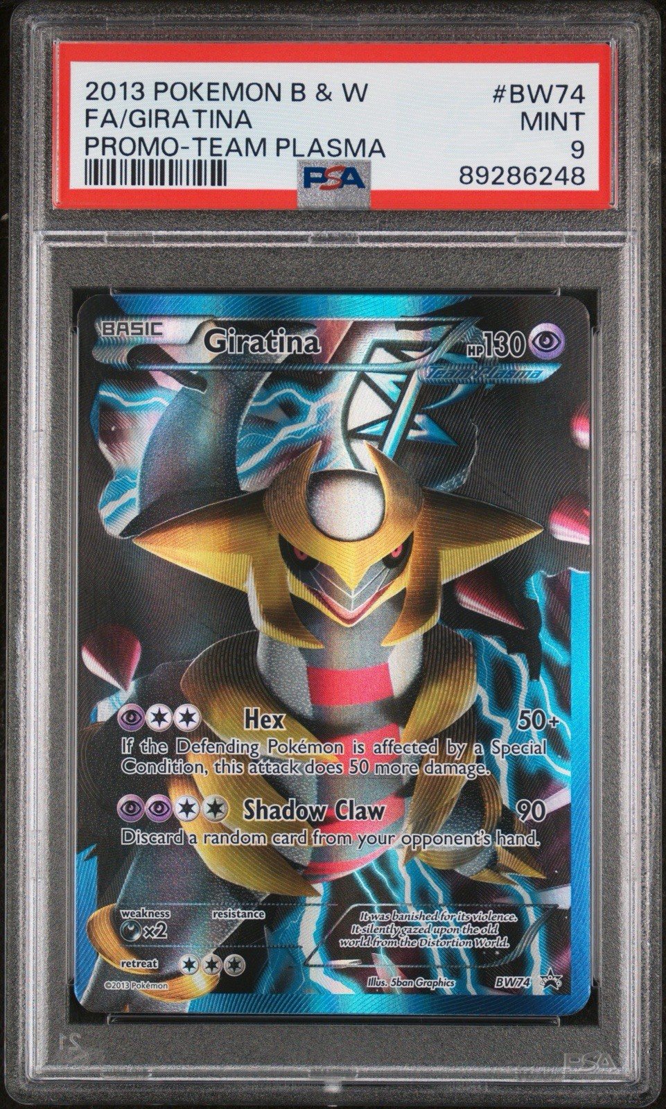 Giratina BW74 PSA 9 Promo Team Plasma Pokemon Full Art – Photo 1