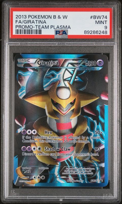Giratina BW74 PSA 9 Promo Team Plasma Pokemon Full Art